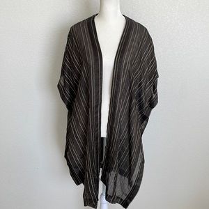 Eskandar Silk and Linen Kimono Sleeve Topper